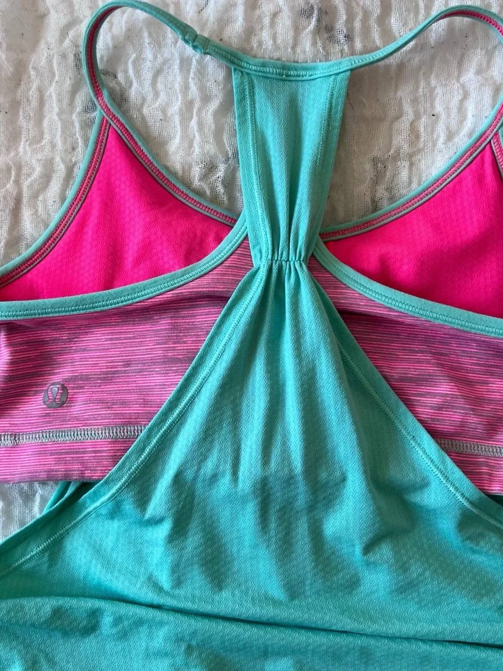 lululemon athletica Mint Green Tank with Pink Accent - Picture 7 of 7